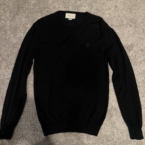 Gucci Men's Black Wool Scoop Neck Sweater With Hysteria Crest 438137 1000 XL